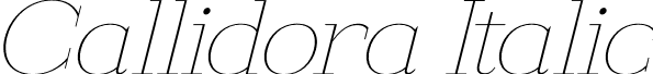 Callidora Italic font - Callidora-Italic.otf