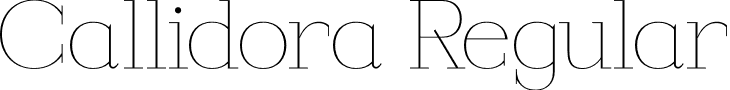 Callidora Regular font - Callidora.otf