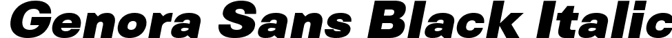 Genora Sans Black Italic font - Pixesia Studio - Genora Sans Black Italic.ttf