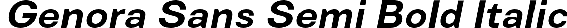 Genora Sans Semi Bold Italic font - Pixesia Studio - Genora Sans Semi Bold Italic.ttf