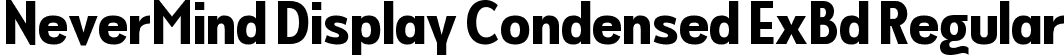 NeverMind Display Condensed ExBd Regular font - NeverMindDisplayCondensed-Extrabold.ttf