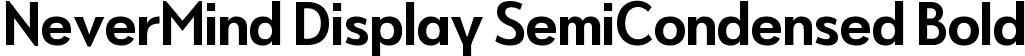 NeverMind Display SemiCondensed Bold font - NeverMindDisplaySemiCondensed-Bold.ttf