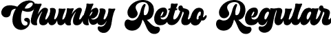 Chunky Retro Regular font - Chunky Retro.otf