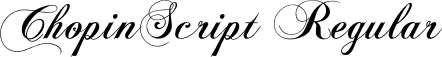 ChopinScript Regular font - ChopinScript.otf