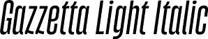 Gazzetta Light Italic font - TipoType - Gazzetta Light Slanted.otf