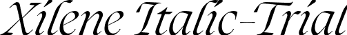 Xilene Italic-Trial font - xilene-italic-trial.otf
