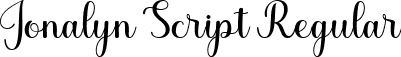 Jonalyn Script Regular font - Jonalyn Script.ttf