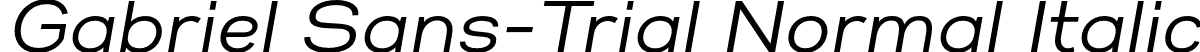 Gabriel Sans-Trial Normal Italic font - GabrielSans-Trial-NormalItalic.otf