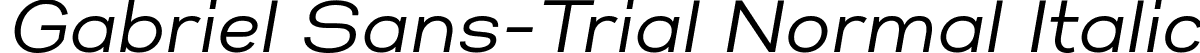 Gabriel Sans-Trial Normal Italic font - GabrielSans-Trial-NormalItalic.ttf