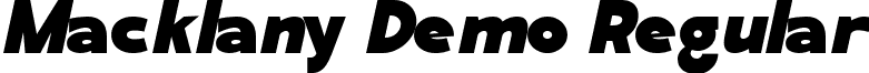 Macklany Demo Regular font - Macklany Demo.ttf