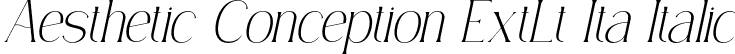 Aesthetic Conception ExtLt Ita Italic font - Simply Conception Extra Light Italic.otf