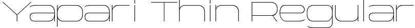 Yapari Thin Regular font - YapariTrial-Thin.ttf
