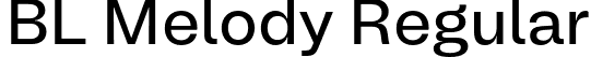 BL Melody Regular font - BLMelody-Regular.otf