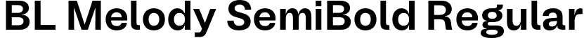 BL Melody SemiBold Regular font - BLMelody-SemiBold.otf