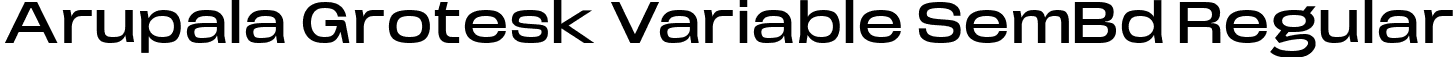 Arupala Grotesk Variable SemBd Regular font - ArupalaGroteskTrial-SemiBold.ttf