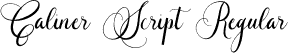 Caliner Script Regular font - Caliner Script.otf