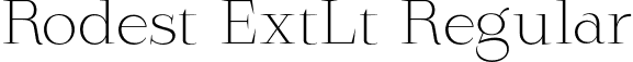 Rodest ExtLt Regular font - Rodest-ExtraLight.otf