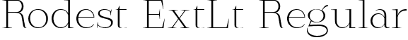 Rodest ExtLt Regular font - Rodest-ExtraLight.ttf
