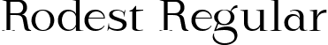 Rodest Regular font - Rodest-Regular.ttf