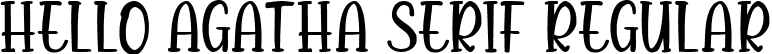 Hello Agatha Serif Regular font - hello-agatha-serif.ttf