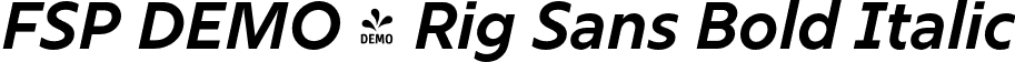 FSP DEMO - Rig Sans Bold Italic font - Fontspring-DEMO-rigsans-bolditalic.otf