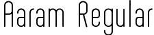 Aaram Regular font - aaram.regular.ttf