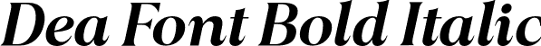 Dea Font Bold Italic font - Blacklist BoldItalic.otf