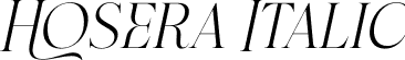 Hosera Italic font - Hosera-Italic.otf