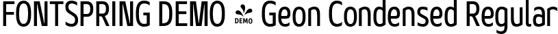 FONTSPRING DEMO - Geon Condensed Regular font - Fontspring-DEMO-geoncond.otf