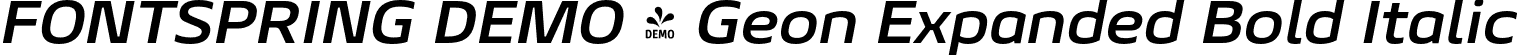 FONTSPRING DEMO - Geon Expanded Bold Italic font - Fontspring-DEMO-geonexpanded-boldit.otf