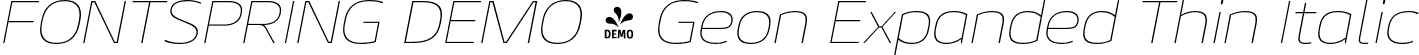 FONTSPRING DEMO - Geon Expanded Thin Italic font - Fontspring-DEMO-geonexpanded-thinit.otf