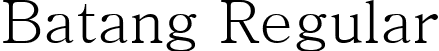 Batang Regular font - BATANG.ttf