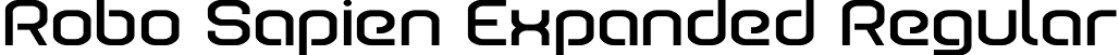Robo Sapien Expanded Regular font - robosapienexpand.otf