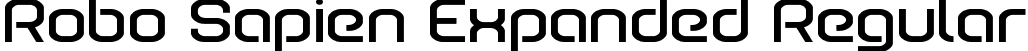 Robo Sapien Expanded Regular font - robosapienexpand.ttf