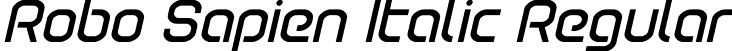 Robo Sapien Italic Regular font - robosapienital.otf