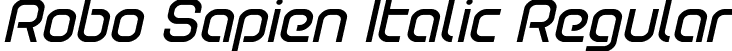 Robo Sapien Italic Regular font - robosapienital.ttf
