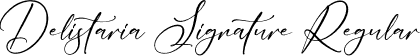 Delistaria Signature Regular font - Delistaria Signature.otf