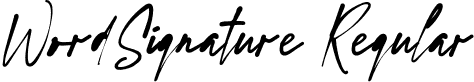 WordSignature Regular font - Wordsignature-eZmme.otf