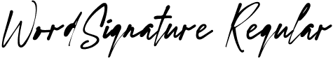 WordSignature Regular font - Wordsignature-WyllV.ttf
