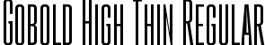 Gobold High Thin Regular font - Gobold High Thin.otf