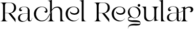 Rachel Regular font - Rachel.otf