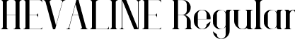 HEVALINE Regular font - Hevaline.ttf