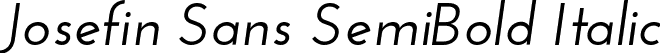 Josefin Sans SemiBold Italic font - JosefinSans-SemiBoldItalic.ttf
