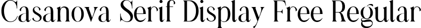 Casanova Serif Display Free Regular font - Casanova Font Free.ttf