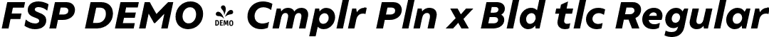 FSP DEMO - Cmplr Pln x Bld tlc Regular font - Fontspring-DEMO-compilerplain-extrabolditalic.otf