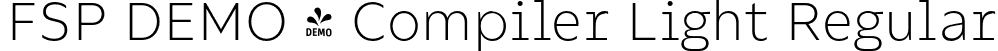 FSP DEMO - Compiler Light Regular font - Fontspring-DEMO-compiler-light.otf