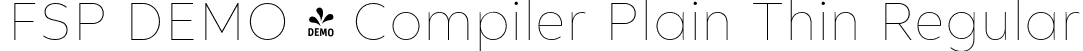 FSP DEMO - Compiler Plain Thin Regular font - Fontspring-DEMO-compilerplain-thin.otf