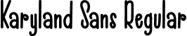 Karyland Sans Regular font - Karyland Sans.otf