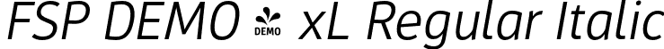 FSP DEMO - xL Regular Italic font - Fontspring-DEMO-saldaxl-regularit.otf