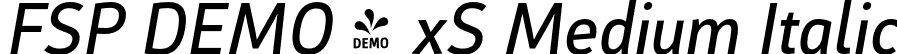 FSP DEMO - xS Medium Italic font - Fontspring-DEMO-saldaxs-mediumit.otf